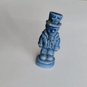 Wade Whimsies Uncle Sam Red Rose Tea England Blue Ceramic Figurine
